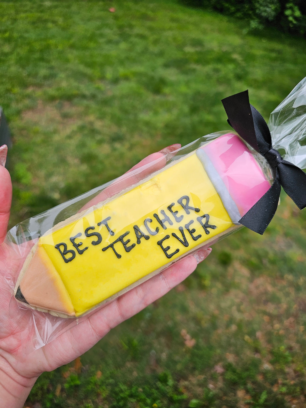 Best Teacher Pencil Cookie
